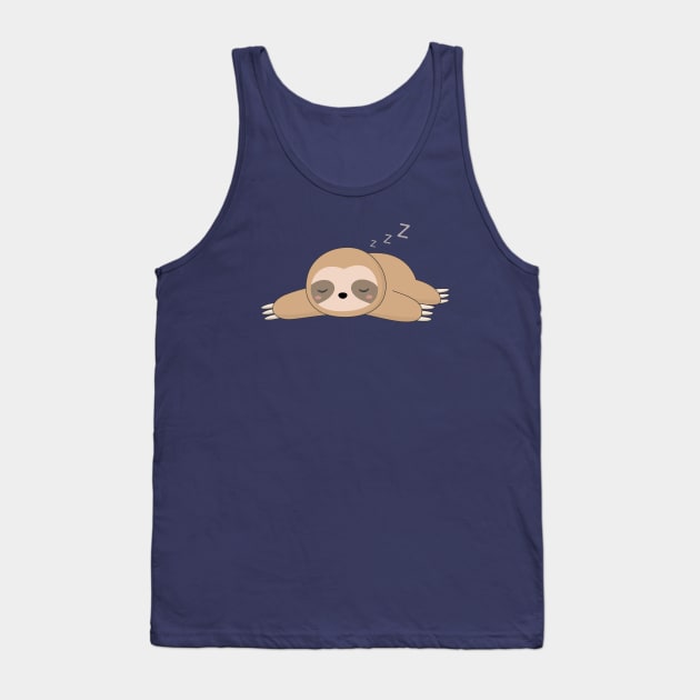 Kawaii Lazy Sloth T-Shirt Tank Top by happinessinatee